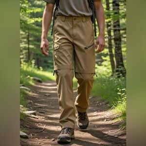 Magellan Youth Size L 14-16 Tan Convertible Cargo Pants Shorts Boy Scouts Hiking